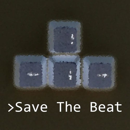 extremely distorted picture of keyboard arrow keys. text reads save the beat